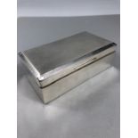 Silver hallmarked Cigarette box (total weight 434g) Birmingham