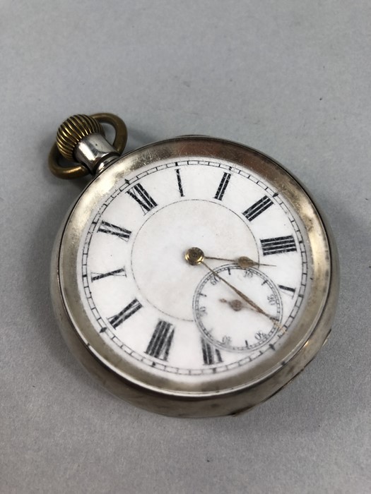 Continental Silver pocket watch stamped 800 & EC - Image 4 of 7