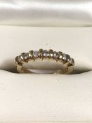 18ct Gold Diamond Half Hoop Ring by Steele and Dolphin Stamped 0.40 (guaranteed Diamond weight) Size