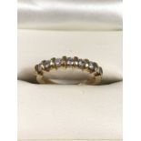 18ct Gold Diamond Half Hoop Ring by Steele and Dolphin Stamped 0.40 (guaranteed Diamond weight) Size