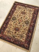 Full pile 100% wool Turkish rug, all over floral design approx. 100cm x 150cm