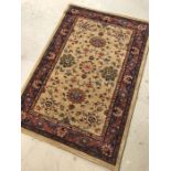 Full pile 100% wool Turkish rug, all over floral design approx. 100cm x 150cm