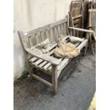 Wooden garden bench