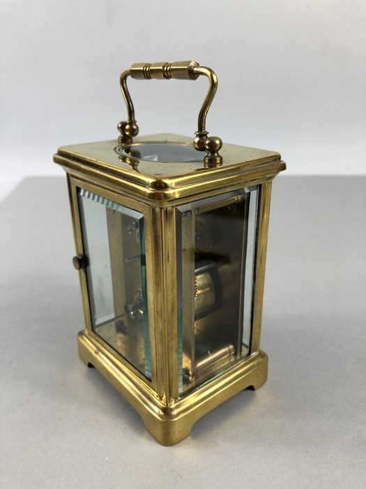 French Brass Carriage clock with White Dial (A/F) - Image 6 of 8