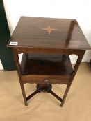 Mahogany side table with star inlay