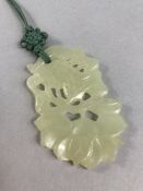 Brooch of flowers possibly Jade