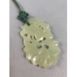 Brooch of flowers possibly Jade