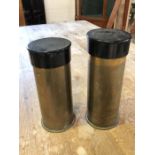 Pair of Explosive 1 Cart Elec Eng Start No 10 MK 3 canister, similar to shell casing for starting