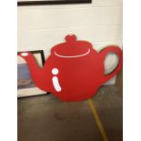 Two Large teapot signs approx 102cm tall