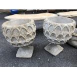 Pair of Pineapple shaped Garden planters