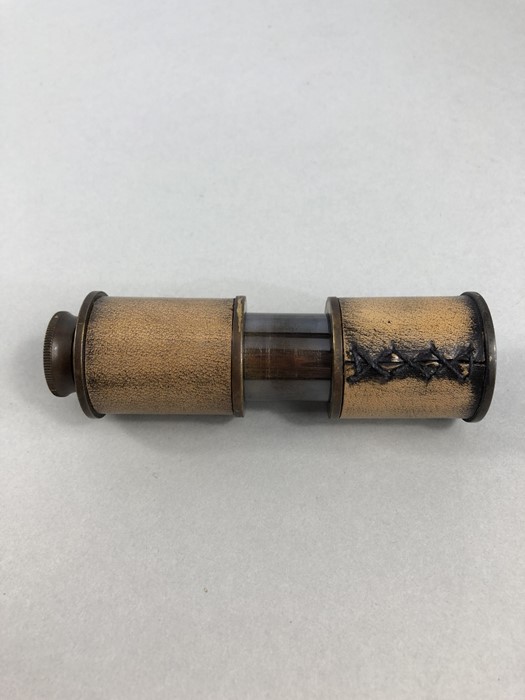 Pocket telescope with leather binding marked KELVIN & HUGHES LONDON 1917 - Image 4 of 6