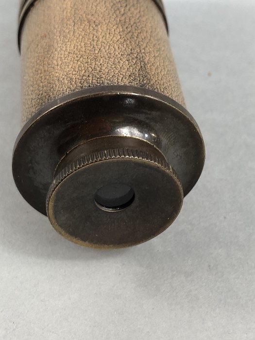 Pocket telescope with leather binding marked KELVIN & HUGHES LONDON 1917 - Image 6 of 6