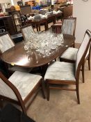 G-Plan Dining table and six chairs