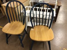 Pair of painted pine chairs