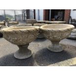 Pair of Fleur-De-Leys Urns Garden Planters