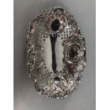 Pierced silver Bon Bon dish by Edward Hutton London 1891