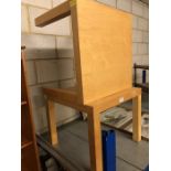 Pair of small modern beech-effect side tables