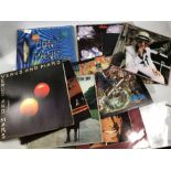 LP's Long playing records ten of: Elton John,Michael Jackson, Genesis, Abba, Wings, The Hitch-Hikers