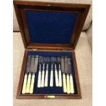 Boxed Bone handled cutlery set