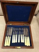 Boxed Bone handled cutlery set