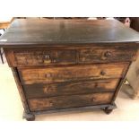 Mahogany Chest of Drawers on Turned Legs