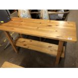 Modern pine console table