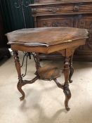 Octagonal two tier occasional table