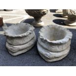 Two Large Garden sack planters