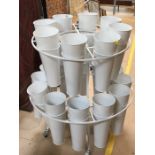 Twenty Grey/blue metal brand new plant pots/ vases each approx 40cm tall