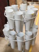 Twenty Grey/blue metal brand new plant pots/ vases each approx 40cm tall