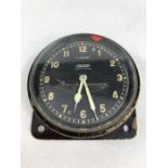 Rare Jaeger Le Coulter made Spitfire aircraft cockpit clock (7 Jours) displaying luminous