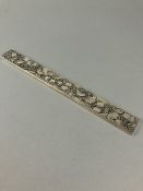 Heavy Silver coloured Chinese scroll weight (aaprox 199g) decorated with Birds and stamped with