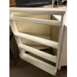 White painted hanging shelf