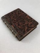 Tortoise shell Mid Victorian snuff box in the form of a book