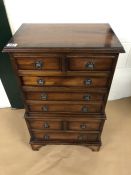 Petite Tallboy of nine drawers