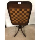 Tilt top Chess/ games table on tripod feet