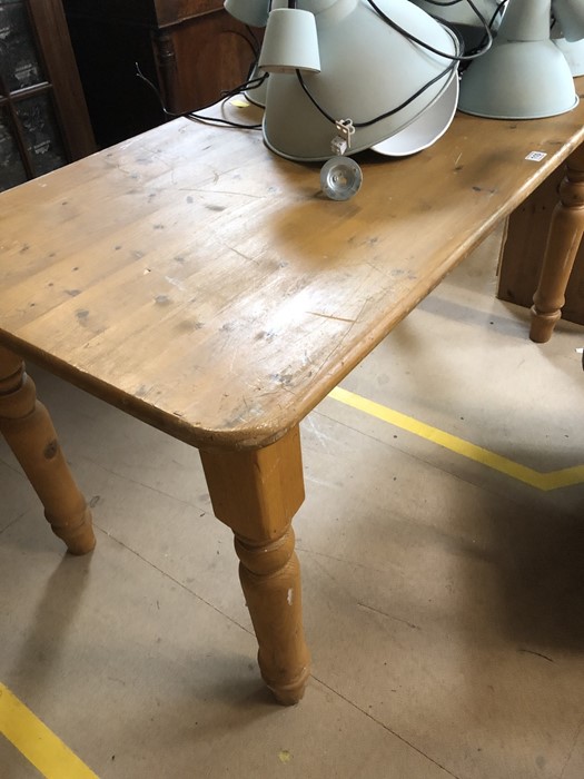 Pine Table on Turned Legs