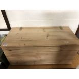 Pine wooden storage box 80cm 38cm x 36cm tall