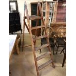 A Gravity Randall model 78 Wooden Vintage step ladder