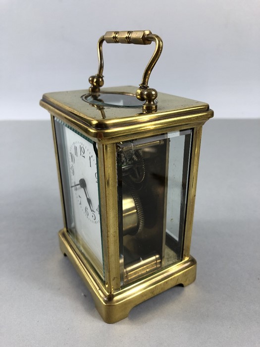 French Brass Carriage clock with White Dial (A/F) - Image 2 of 8