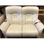 HIMOLLA: German made Himolla two seater sofa and matching armchair all electric