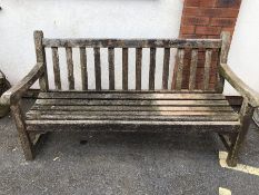 Wooden garden bench