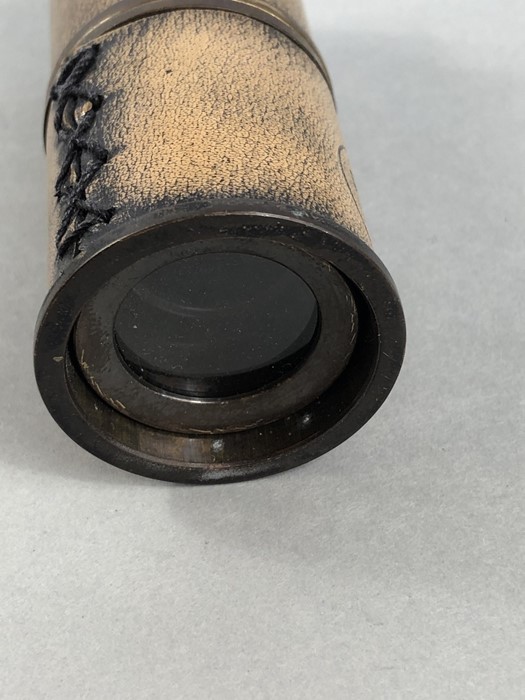 Pocket telescope with leather binding marked KELVIN & HUGHES LONDON 1917 - Image 5 of 6