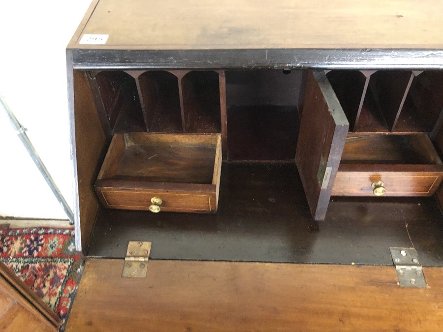 Small Edwardian Bureau with three drawers and inlay - Image 6 of 8