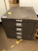 Vintage four drawer metal filing cabinet