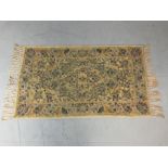 Kashmiri hand-stitch wool chain rug approx 123cm x 72cm