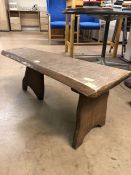 Rustic elm bench