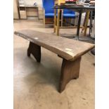 Rustic elm bench