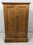 Antique pine cupboard with single drawer