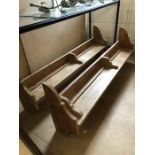 Pair of pine shelves / plate racks